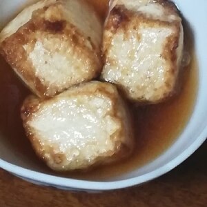 少ない油で、簡単揚げ出し豆腐！！